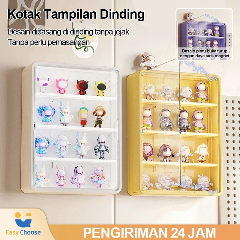 Easy Choose Rak Display Mainan Gantung Rak Pajangan Mainan Tampilan Organizer Transparan Action Kotak Buta Display Box