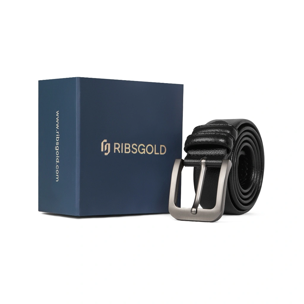 RIBSGOLD Belt Leather Tali Pinggang Basic Kulit Sintetis