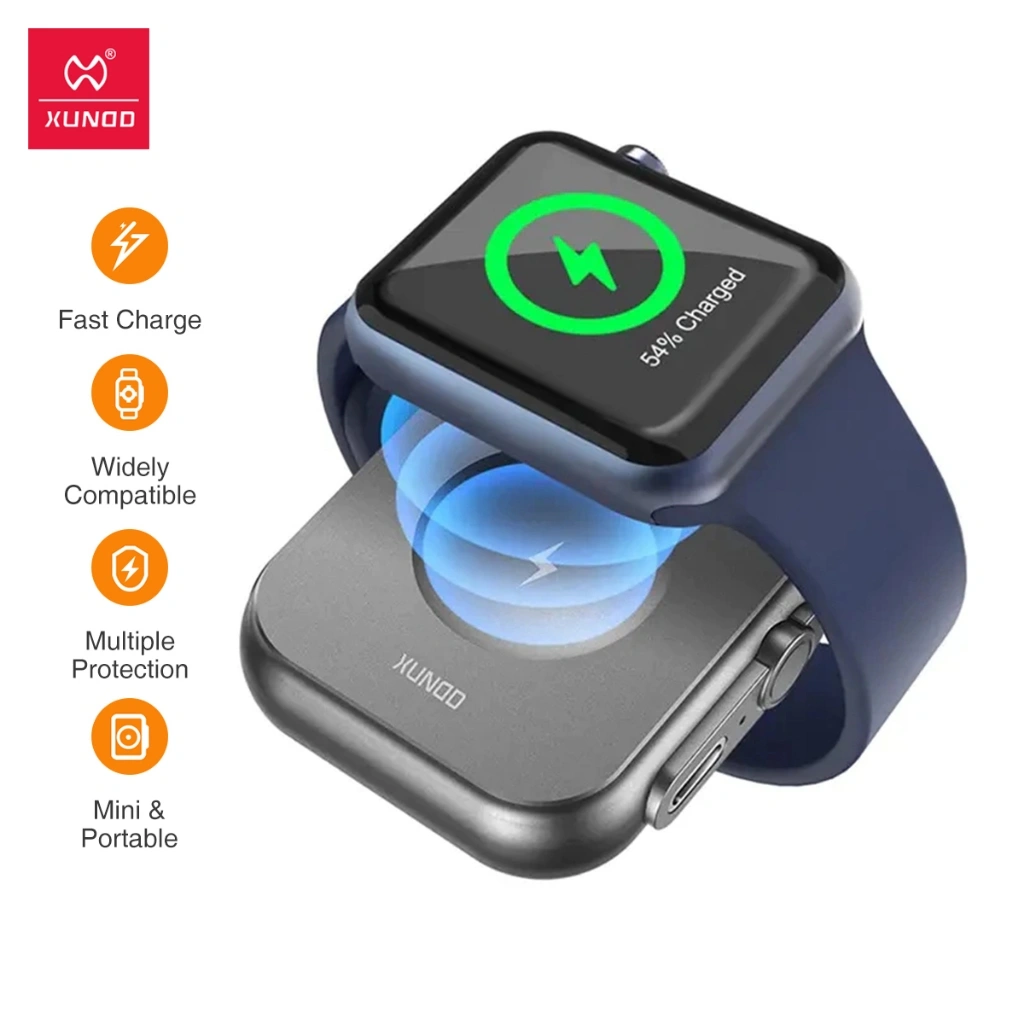 XUNDD Untuk Watch Magnetic Wireless Powerbank 1200Mah Charger Dock untuk IWatch Magnetic TYPE C XDCH-063