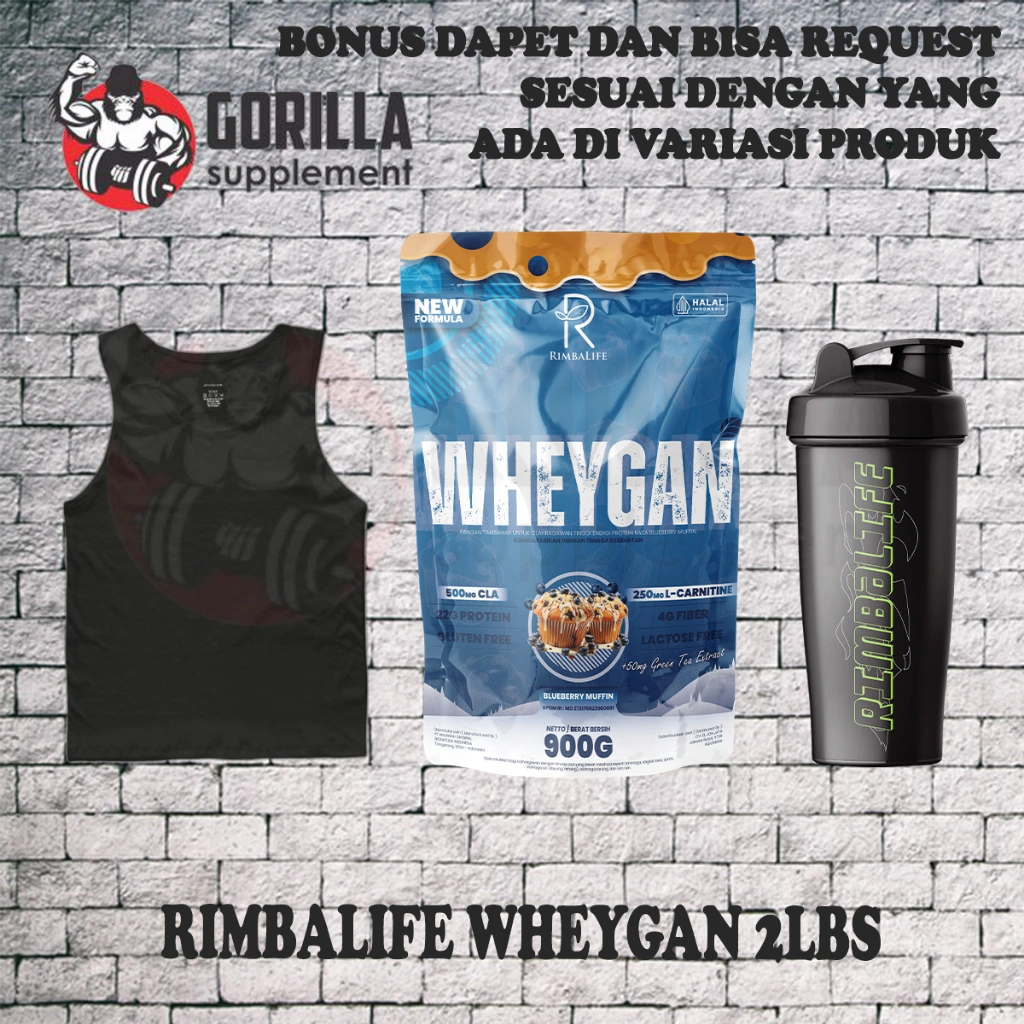 RIMBALIFE Wheygan 2 lbs 900 gram Vegan Pea Plant Protein Rimba Susu Whey Protein