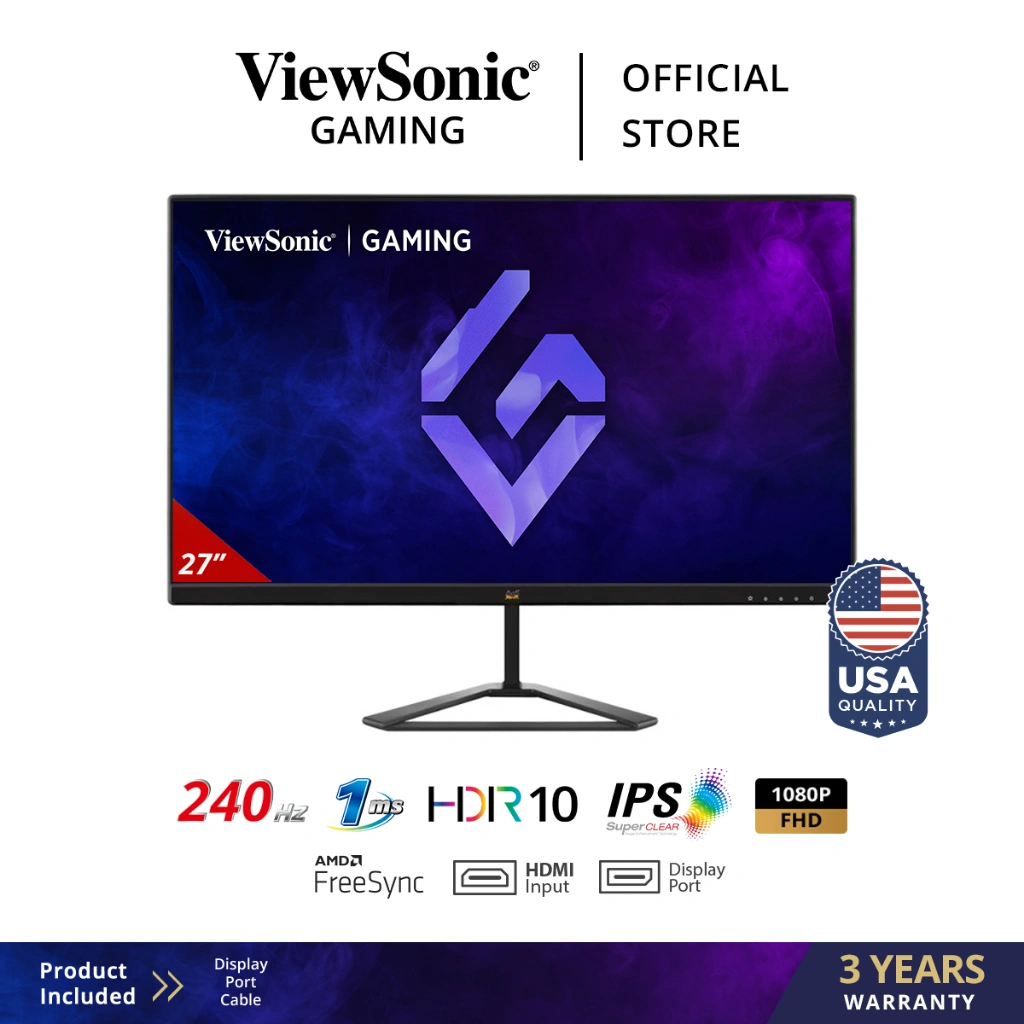 Monitor Gaming 27" ViewSonic VX2779A-HD-PRO 240Hz HDR10 1ms IPS