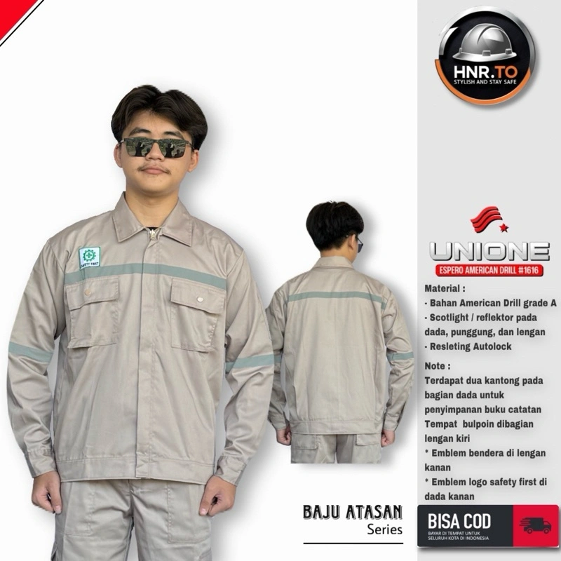Baju Wearpack Safety/ Kemeja Kerja / pakaian kerja lapangan/ proyek/ APD K3/ Safety First