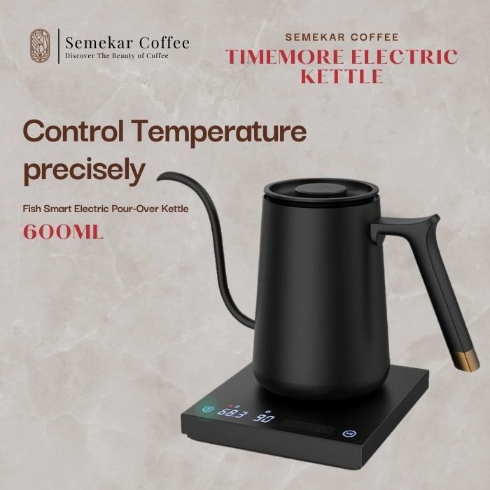 Electric Gooseneck Kettle type Fish Smart Electric Pour Over - Teko Listrik Elektrik TIMEMORE