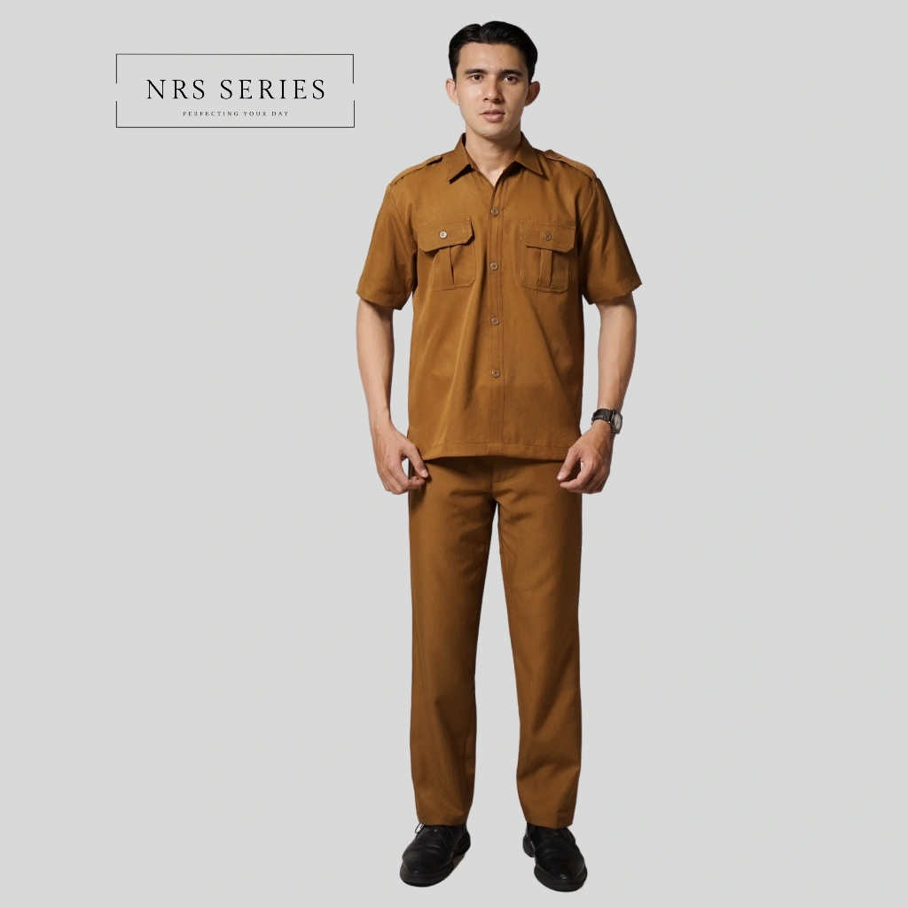 NRS Series - Seragam Pemda Pria Baju PDH Khaki Pegawai Negeri Guru PNS