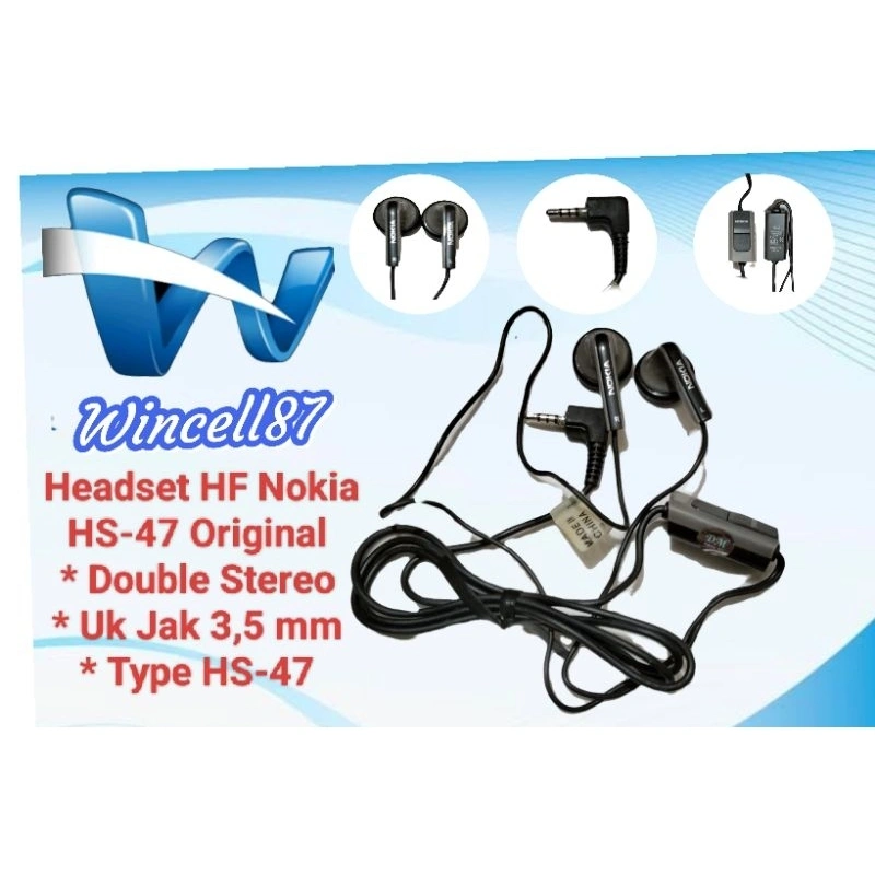 Headset HF Nokia HS-47 Original Double Stereo