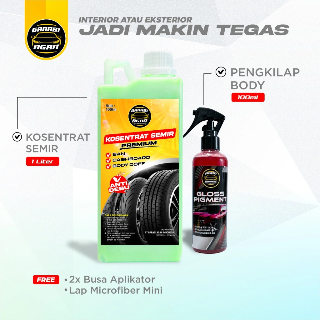 GARASI AGAN Kosentrat Semir Premium Semir Ban Anti Debu Semir Jok Semir Dashboard & Body Doff