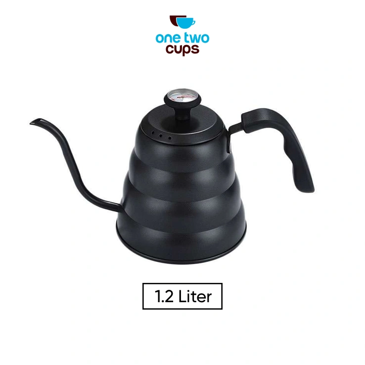 One Two Cups Teko Kopi Leher Angsa Gooseneck Pour Over Thermometer - OTC265-Hitam