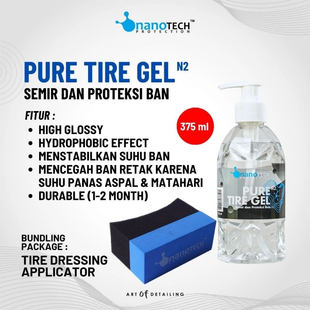 PURE-TIRE-GEL-Semir-Ban-Mobil-Motor-nanoTECH-PROTECTION-Tire-Dressing-Tire-Gell-Semin-Ban-Anti-Air-Semir-Ban-Efek-Daun-Talas-Semir-Ban-non-Silicon-Semir-Ban-tanpa-Silikon-Semir-Ban-Murah