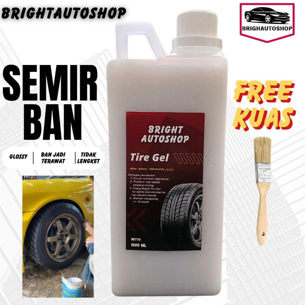 Semir Ban Motor dan Mobil Tire Gel Tahan Lama Mengkilap Tyre Kit Shine 1 Liter 1000 ml