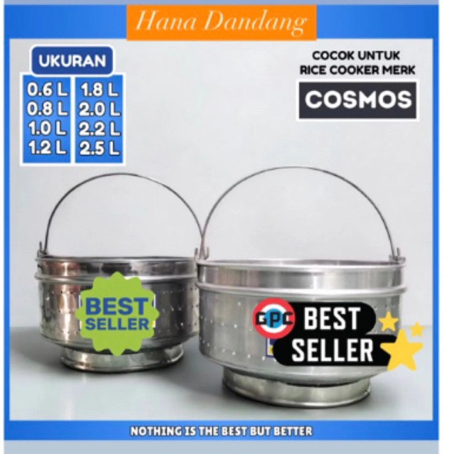 Saringan Magiccom Kukusan Nasi Ukuran 2.5 Liter - 0.6 Liter  Bahan Stainless Stell / Tim tim an Nasi Low Carbo (Rendah Gula)