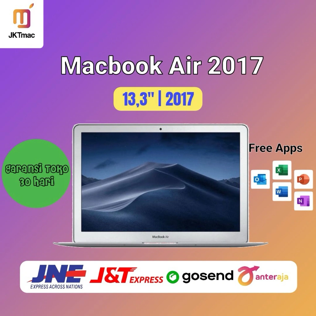 Macbook Air 2017 13' core i5 // i7 128gb 256gb 512gb Second Original