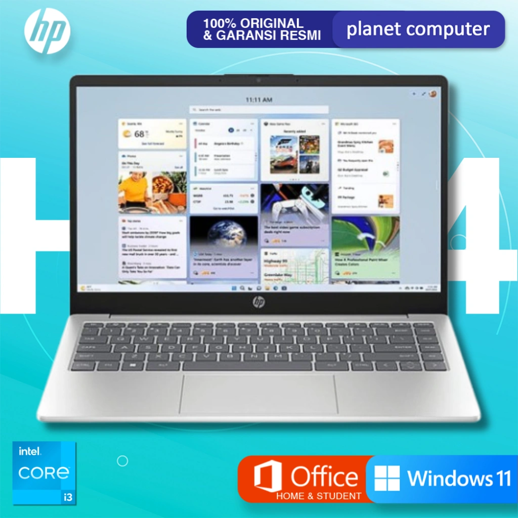 HP 14 EP0260TU EP0261TU I3 1315U RAM 8GB 512GB Ssd Win11+OHS+M365 Resmi Original