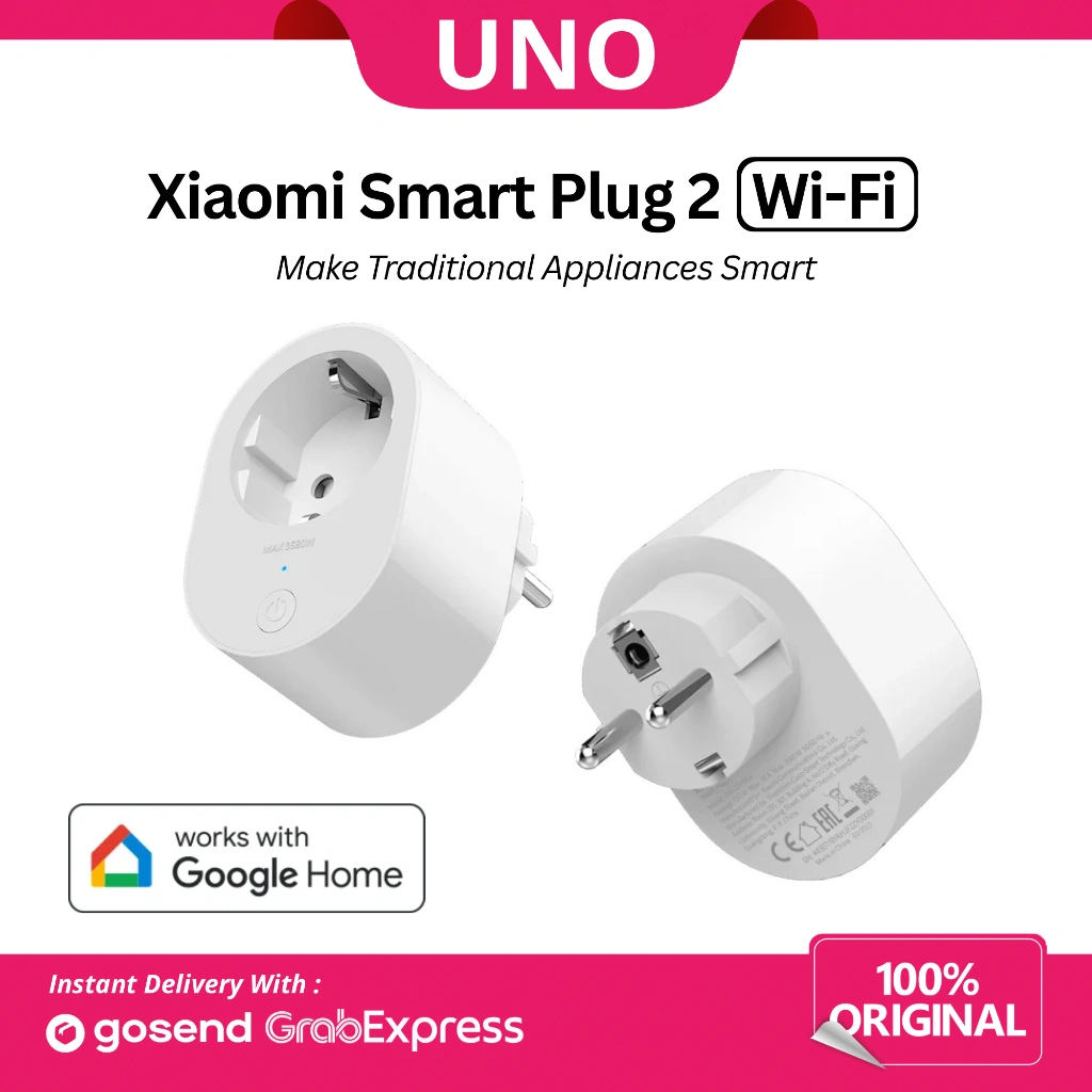 Mi Smart Plug 2 Stop Kontak Pintar WiFi – Kontrol Aplikasi & Suara