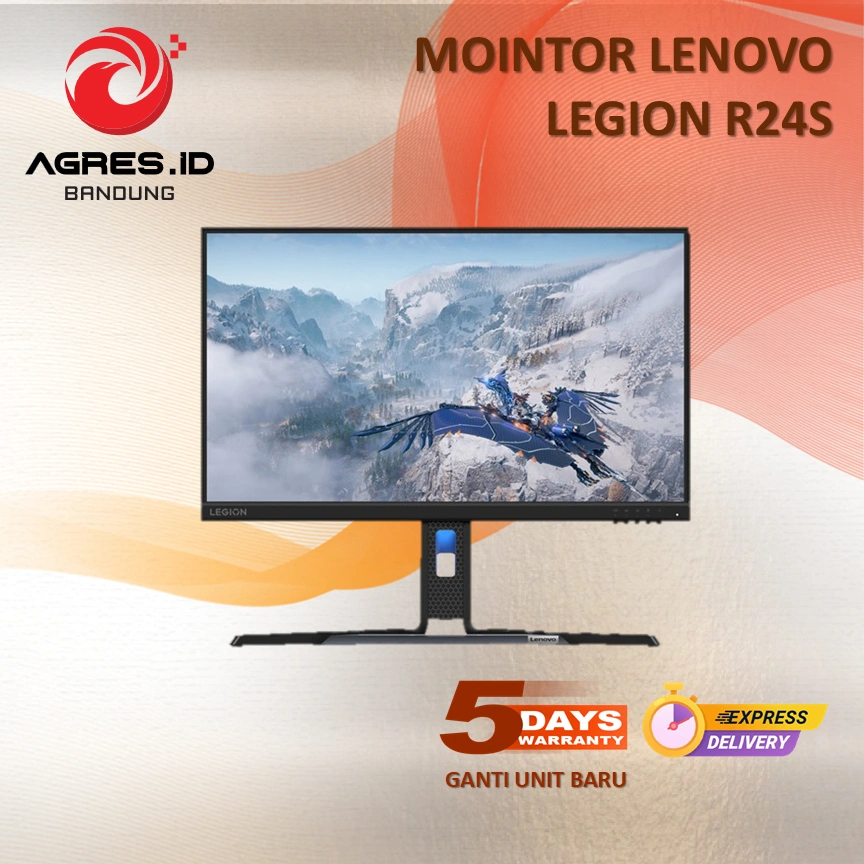 LENOVO MONITOR 24 INCH R24S IPS FHD 1080P 1MS 144HZ HDR10 SPEAKER