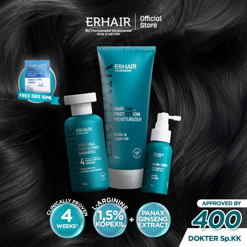 ERHAIR Anti Hair Fall Bundles - Penumbuh Rambut & Mengurangi Rambut Rontok