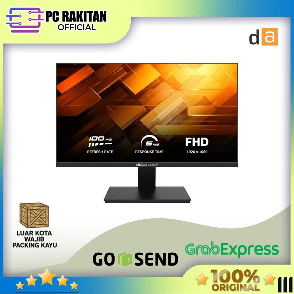 DIGITAL ALLIANCE MONITOR 22 INCH IPS FHD 1080P 5MS 100HZ DA22-BAS100T 2Y