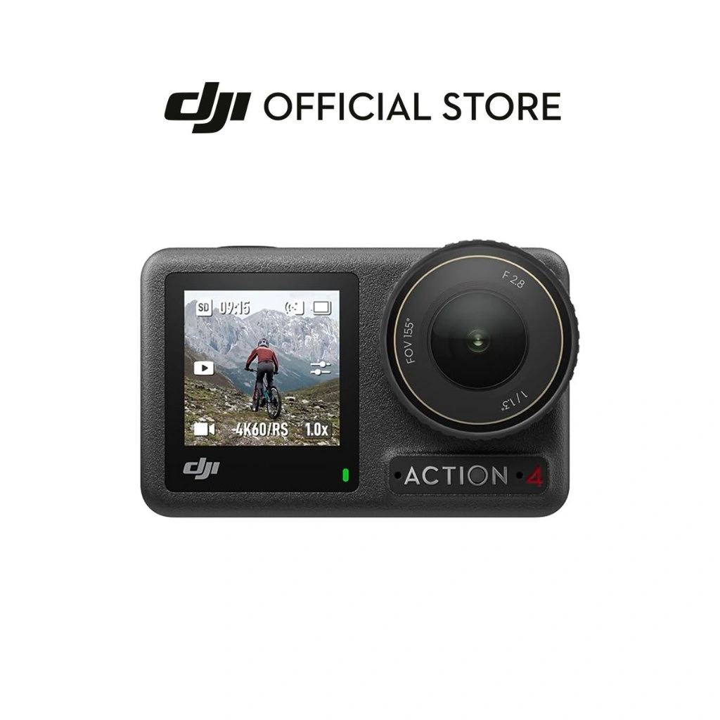 DJI Osmo Action 4 - Action Camera 1/1.3-inch Sensor & Stunning Low-Light Imaging | 10-bit & D-Log M Color Performance