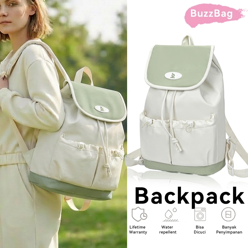 BUZZBAG - Tas ransel sekolah korea tas aesthetic korean style sekolah tas ransel lucu korean style tas ransel wanita import korea tas sekolah tas laptop tas ransel sekolah wan tas ransel korea ita ransel multifungsi