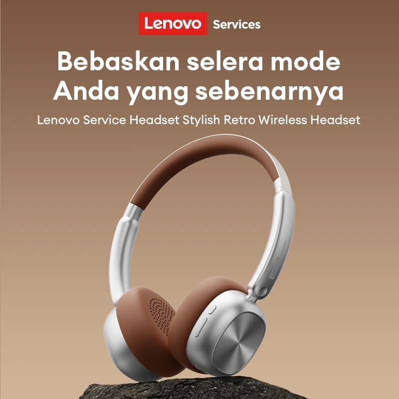 Lenovo Services LE600 Retro Fashion Headphone Bluetooth Upgraded 6.0 3D Surround Sound Music/Game Headset Bluetooth