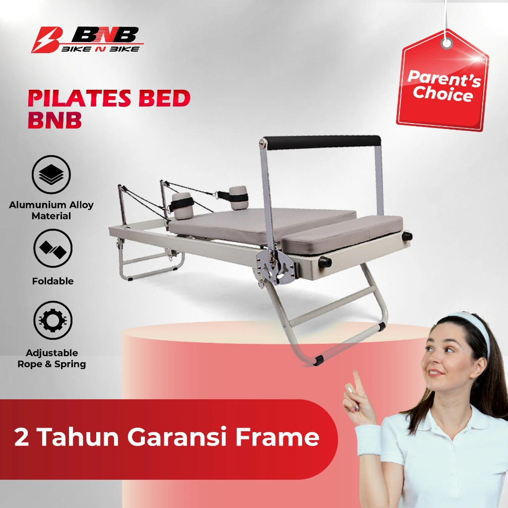 Pilates Bed (Ranjang Pilates) Pilates Foldable Reformer Max Berat 250kg bisa di lipat