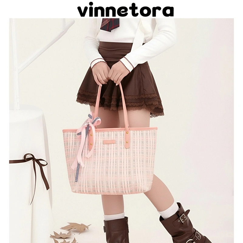 VINNETORA Totebag Wanita Tas Totebag Tas Kuliah Muat Laptop Tas Kapasitas Besar Korean Style 1061
