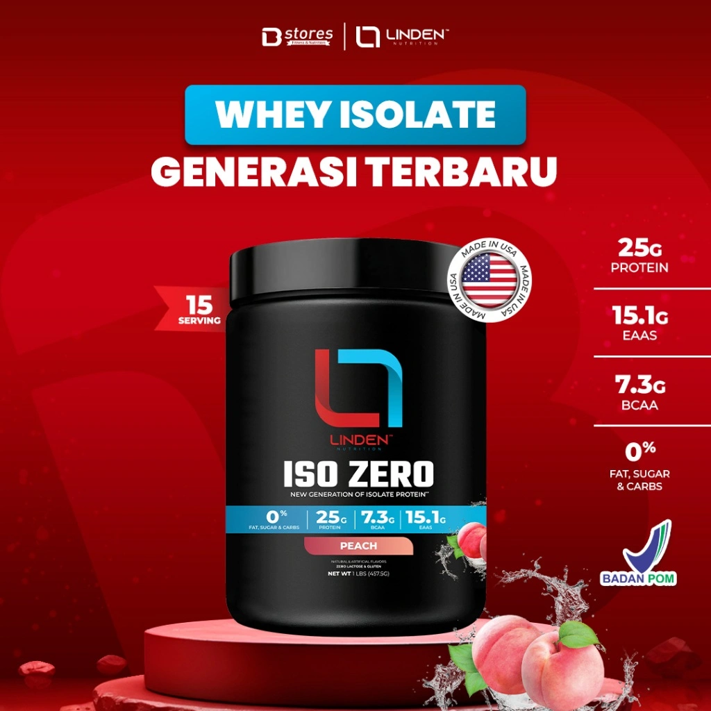 Linden Iso Zero - Isolate Generasi Terbaru 1lb Clear Whey Protein