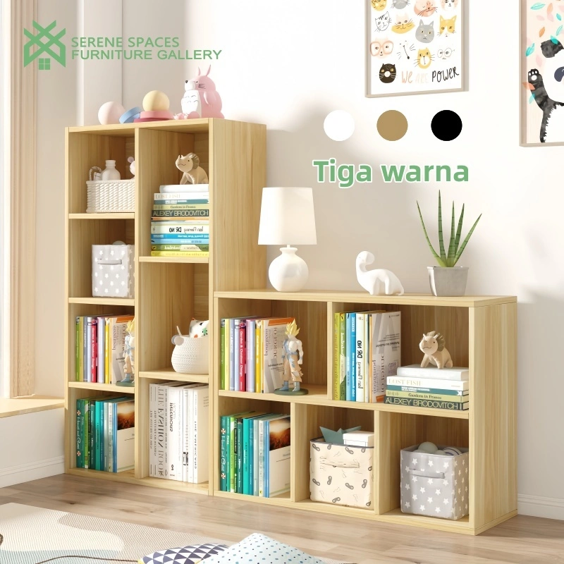 SERENE SPACES Rak Buku 7 Susun Rak Serbaguna Lemari Buku Rak Mainan Lemari Hias Lemari Serbaguna Rak Pajangan