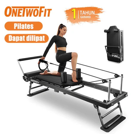 OneTwoFit Pilates Bed Aerobic Exercise Pilates Folding Bed