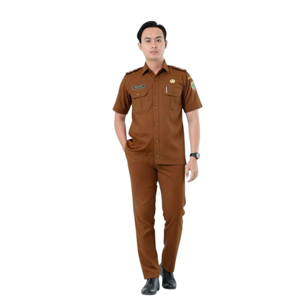 seragam pns pria khaki tua semiwoll baju pns pegawai negeri baju asn pemda