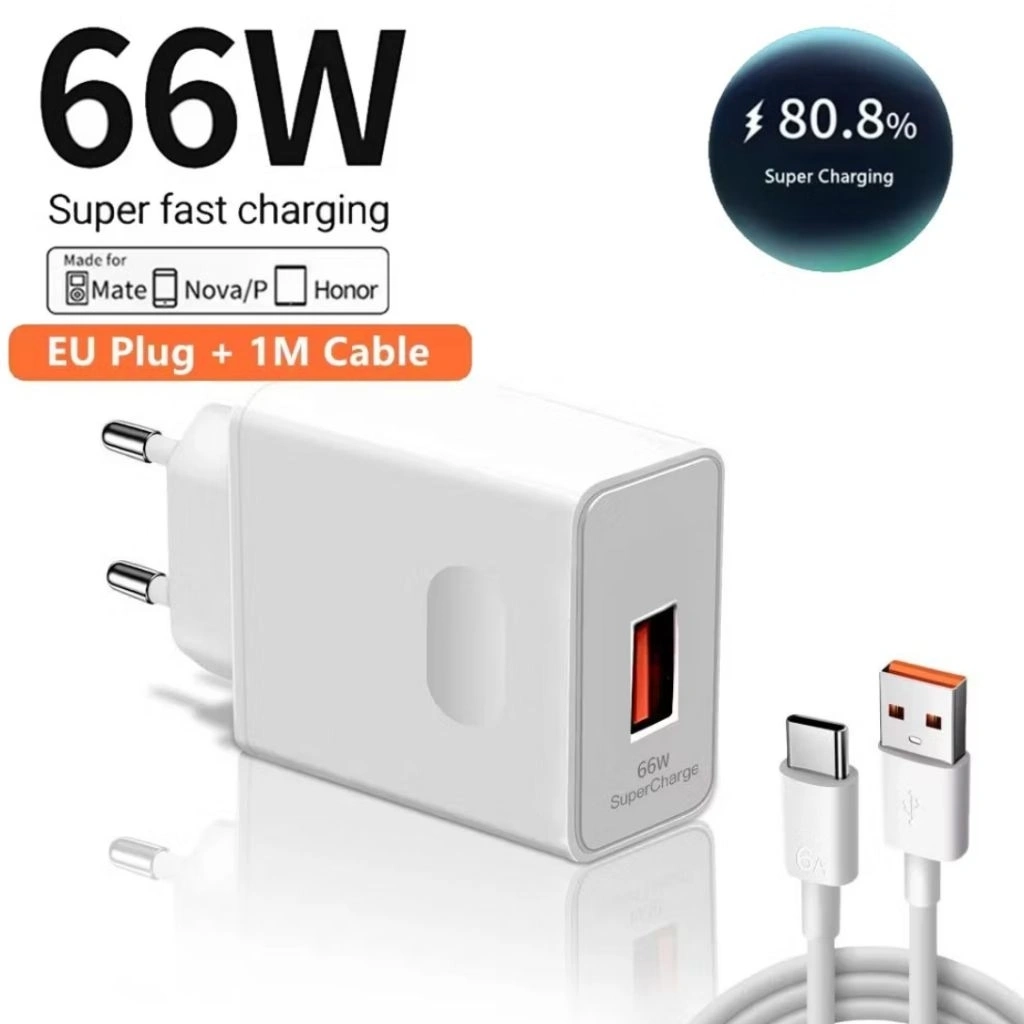 Charger Huawei P30 P40 Mate 40 Pro Nova 8SE MatePad Matebook Super Charge Max 66W Type-C Fast Charging