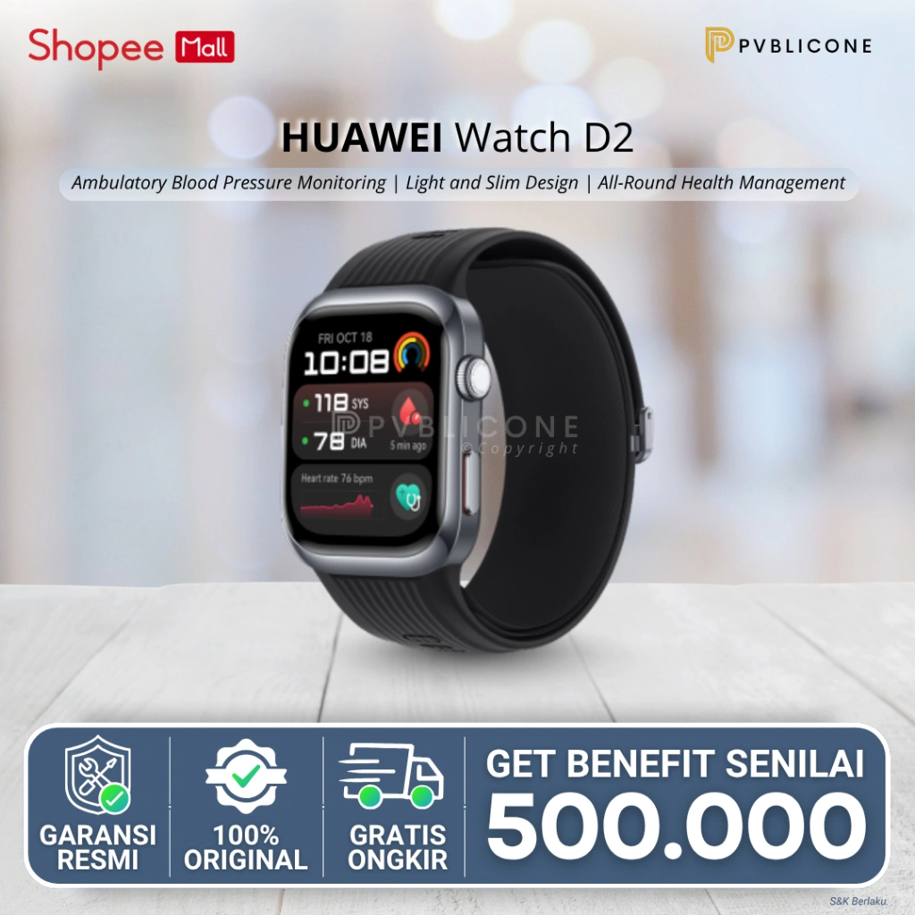 [PROMO] HUAWEI WATCH D2 SmartWatch | Blood Pressure Monitor | ECG Analysis Garansi Resmi