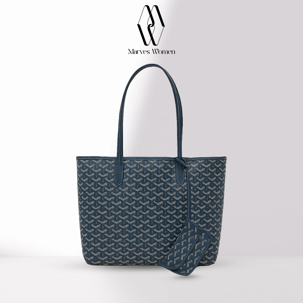 Marves Cynthia Tote Bag Monogram FREE Dompet Tas Bahu Besar Tas Wanita Tas Kantor Tas Kuliah