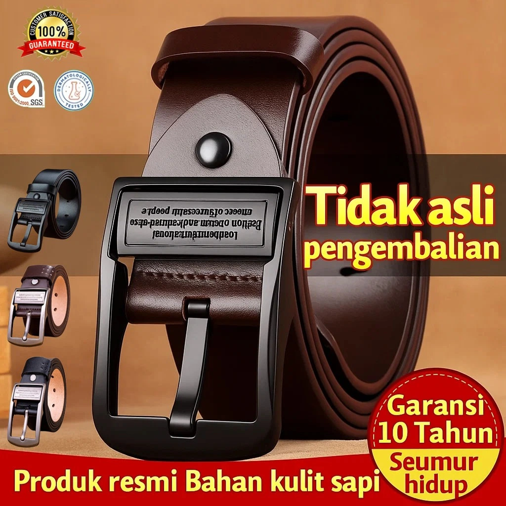 [Tali Kulit 100% Asli] Sabuk Pria/Ikat Pinggang Pria/Sabuk Kulit Pria/sabuk pinggang pria/tali pinggang pria/gesper ikat pinggang pria/ ikat pinggang kulit asli pria 100%/Aksesori Pria/Sabuk Fashion Pria/Sabuk Kulit Asli/Sabuk Formal/Sabuk Casual