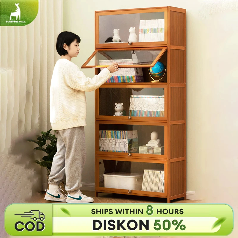 Rak Buku Lemari Buku kayu Rak Penyimpanan Rak Buku Minimalis Rak Susun Aesthetic Rak Mainan Anak