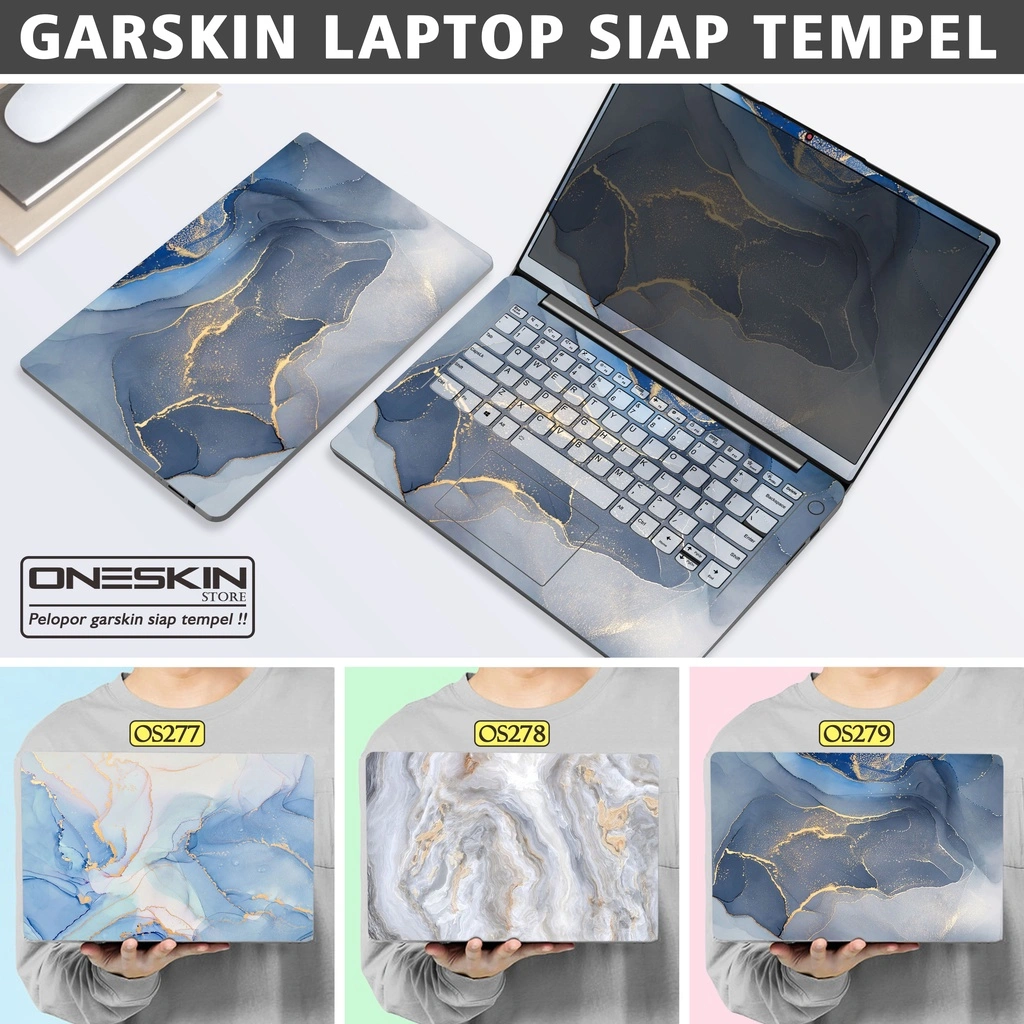 Garskin Sticker Laptop Protector untuk Zyrex Notebook Fullbody Bottom Bezel Palmrest Skin Marble Granite