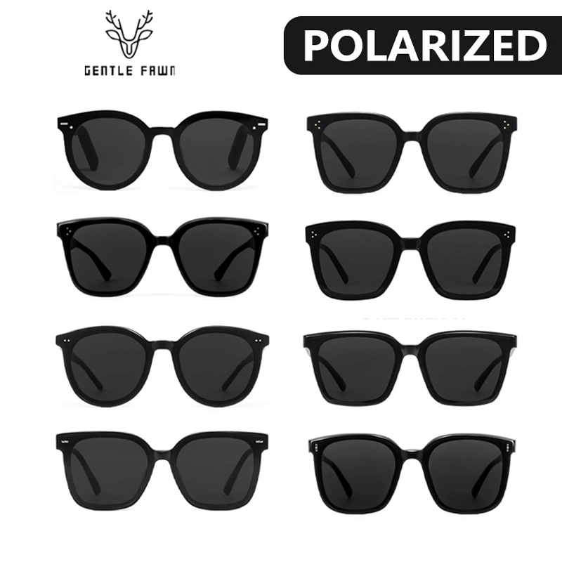 Gentle Fawn Kacamata Hitam Sunglasses Polarized Fashion Korea Anti Silau UV400 Style Pria dan Wanita Terbaru TR90 GF 001