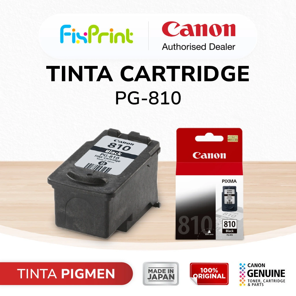 FixPrint Tinta Original Canon 810 Black PG810 811 Color CL811 - Tinta Canon iP2770 MP258 MP287 MP496 MP497 MX366 - Tinta Cartridge Katrid CL 811 PG 810