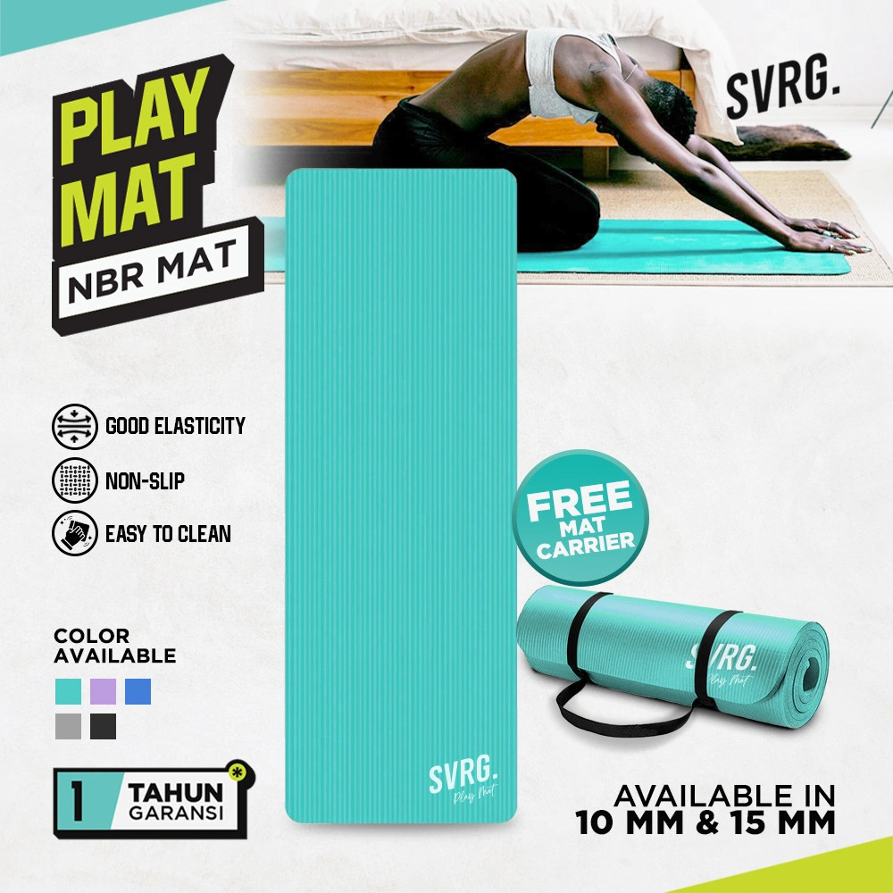 SVRG Matras Olahraga - Play Mat 10mm & 15mm - NBR Pilates Yoga Mat