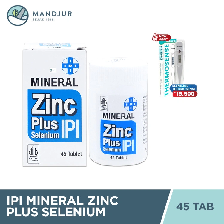 IPI Mineral Zinc Plus Selenium 45 Tablet - Suplemen Zinc dan Selenium