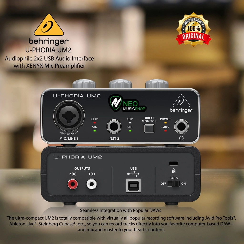 Behringer UM2 USB Audio Interface with XENYX Mic Preamplifier