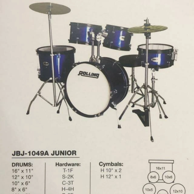 DRUM SET JUNIOR ROLLING JBJ-1049A/DRUM JUNIOR ROLING/DRUM ANAK