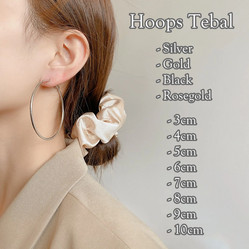 ANTING HOOPS HOOP KOREA BULAT BESAR LINGKARAN JF1128