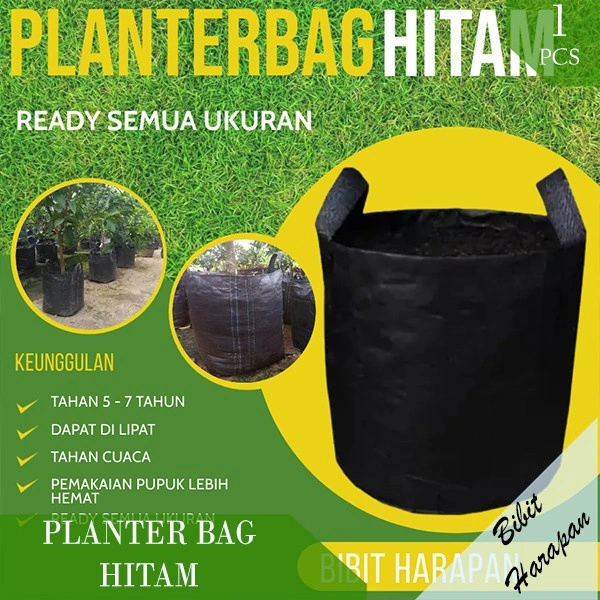 Planter Bag 100 75 50 32 22 12 Liter Pot Tanaman PlanterBag Hitam Murah Media Tanam