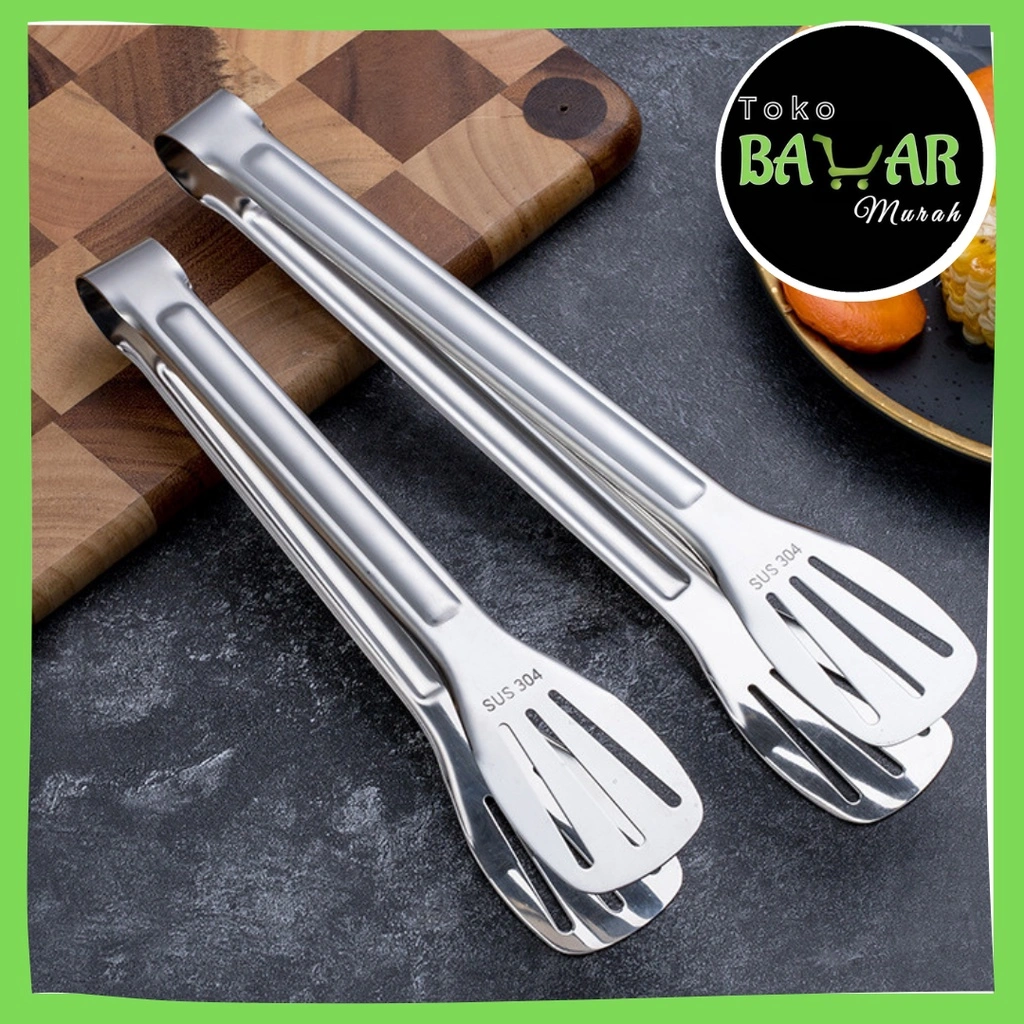 Capitan Makanan Stainless Steel / Pencapit Gorengan dan Kue Stainless Steel / Capitan Serbaguna