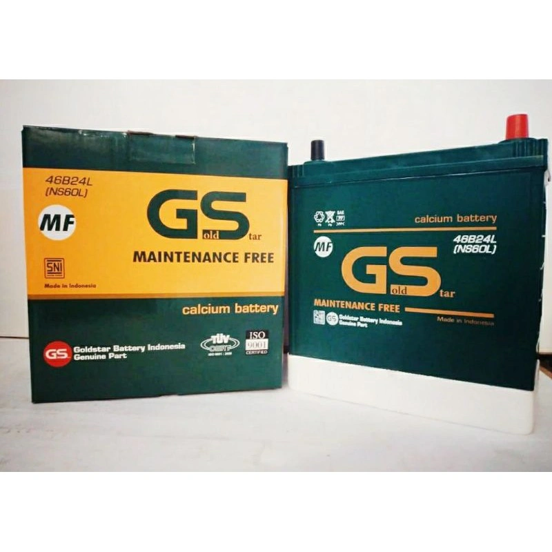 AKI MOBIL MAINTENANCE FREE MF NS60L 46B24L AKI KERING Karimun Baleno Picanto Corolla Altis Gold Star (GS MF NS60L)