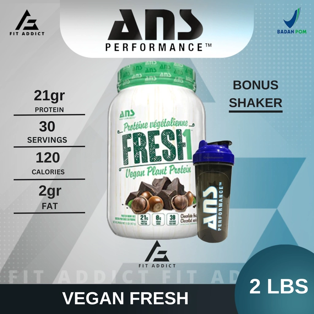 ANS VEGAN FRESH 2 LBS 2 LB 2LBS 2LB PLANT BASED PROTEIN BPOM ORIGINAL