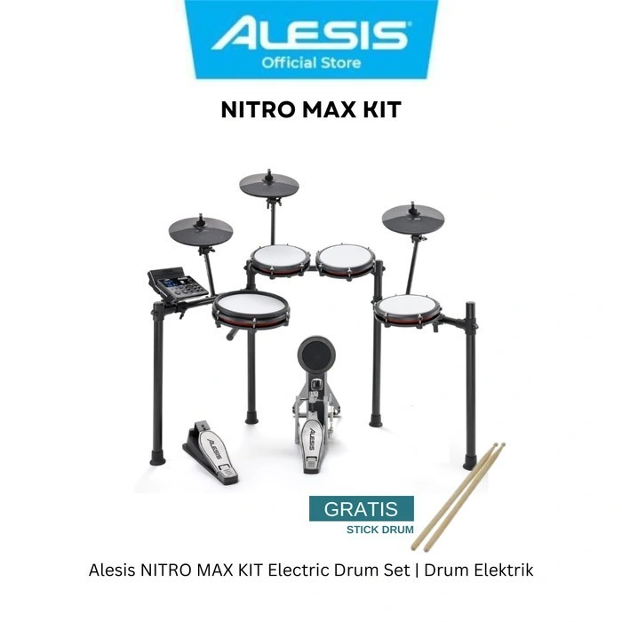 Alesis NITRO MAX KIT Electric Drum Set With Bluetooth | Drum Elektrik