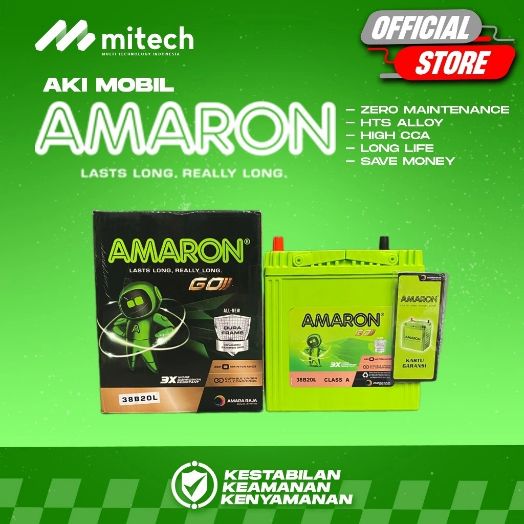 Amaron GO Aki Kering Mobil Honda Jazz NS40ZL / 38B20L - 12V / 35Ah