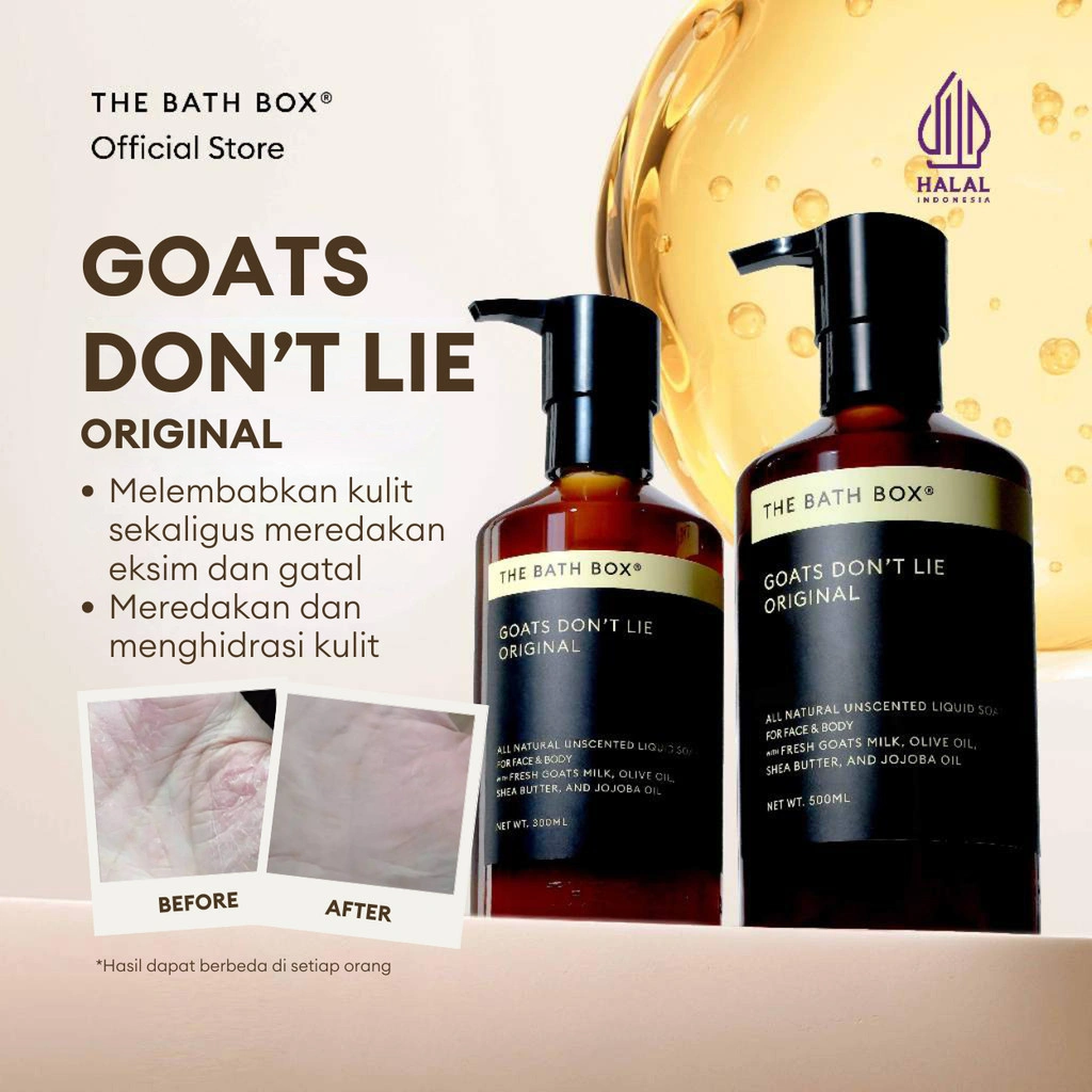 THE BATH BOX - Goats Don't Lie Original Liquid Soap (Eczema, Alergi, Back Acne, Sensitif, GDL, Gatal-Gatal, Jerawat Punggung, Sabun Natural, No SLS, SLS Free, Eksim)