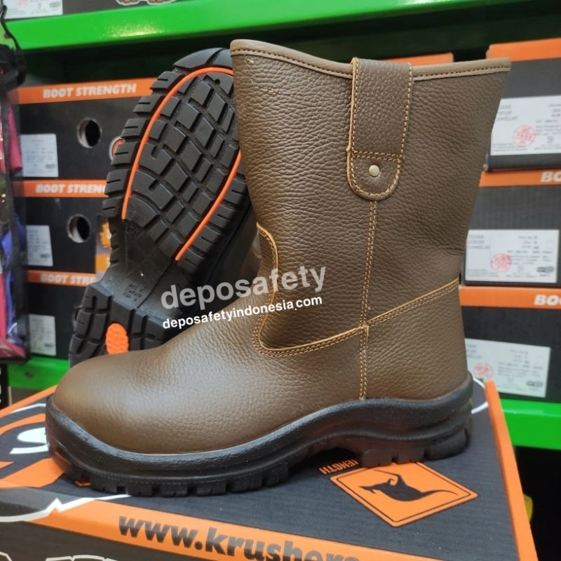Safety Shoes KRUSHERS Texas Brown Black - Sepatu Safety Krusers Texas Coklat Dan Hitam ORIGINAL 100%